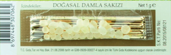 Doğasal Damla Sakızı 1 GR